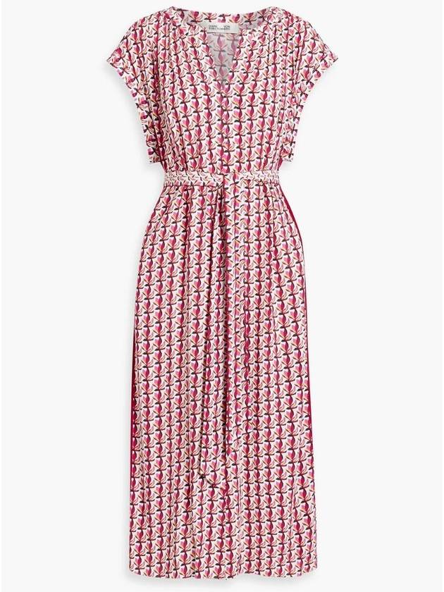 NB07 다이앤본퍼스텐버그 여성 원피스 Renese printed crepe midi dress 1647597339029798