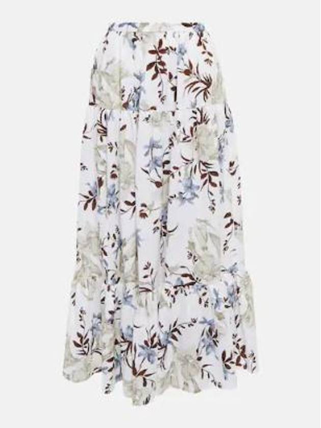 NB04 에르뎀 여성 스커트 Olympia printed linen midi skirt