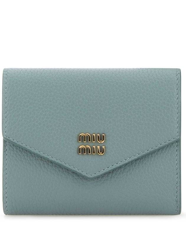 25SS 미우미우 Light 블루 레더 왈렛 5MH040ADT7 F0035