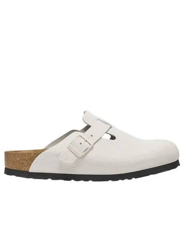 버켄스탁 보스턴 스웨이드 엠보스드 코듀로이 앤티크 화이트 레귤러 Birkenstock Boston Suede Embossed Corduroy Antique White Regular