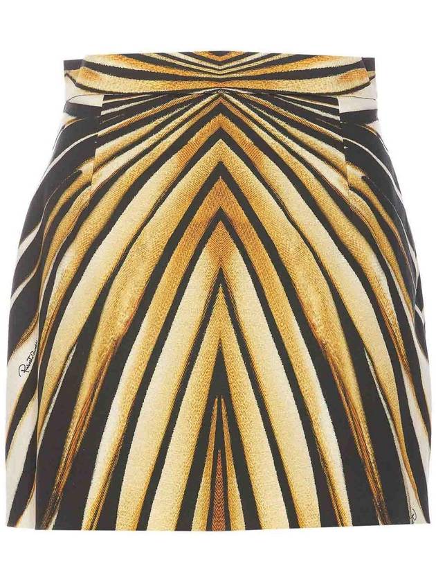 Roberto Cavalli Ray Of Gold Mini Skirt