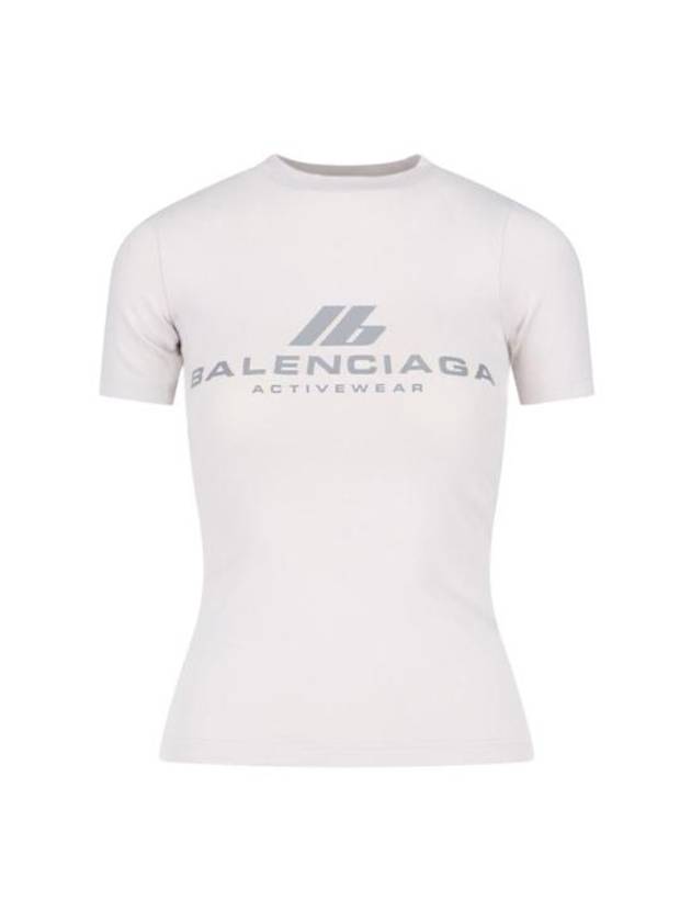 발렌시아가 액티브웨어 핏 반팔 티셔츠 화이트