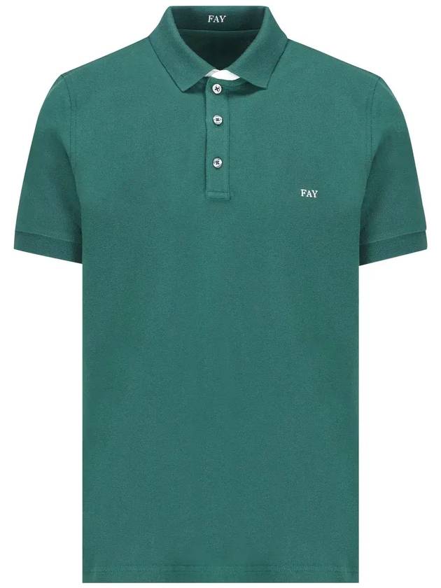 페이 로고 자수 반소매 폴로셔츠 NPMB246135STDW_V802