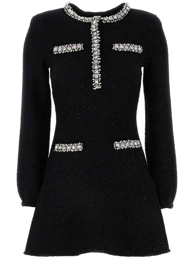 25SS Self portrait 블랙 코튼 blend 미니 드레스 RS25035SB 블랙