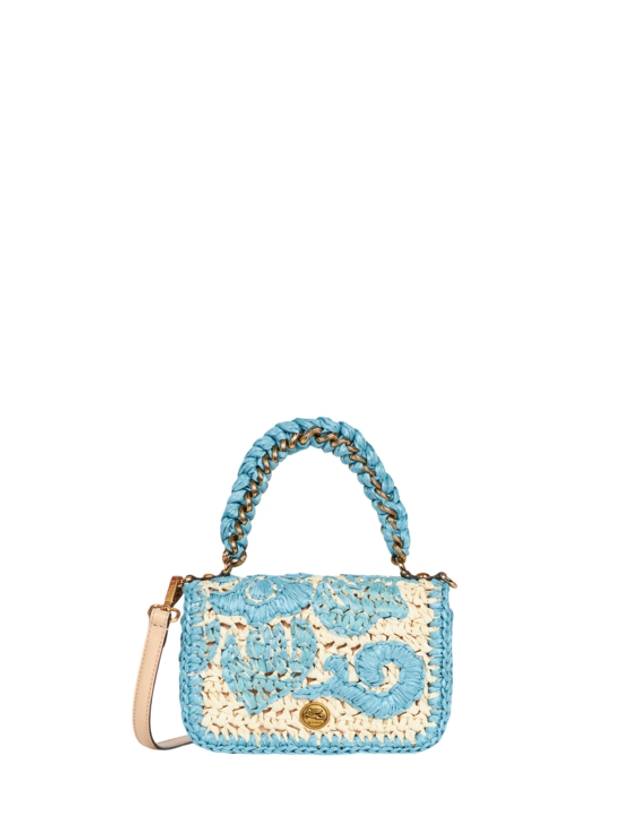 Etro Mini Woven Raffia Bond Bag