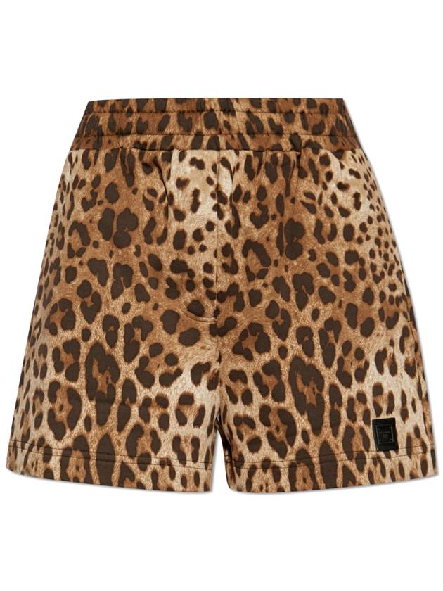 Dolce & Gabbana Animal Print Shorts  Women's  Beige