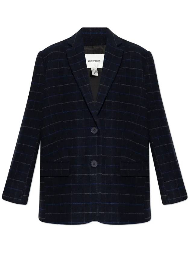 Gestuz 클래식 체크 블레이저 재킷 109097420_NAVYBLUECHECK