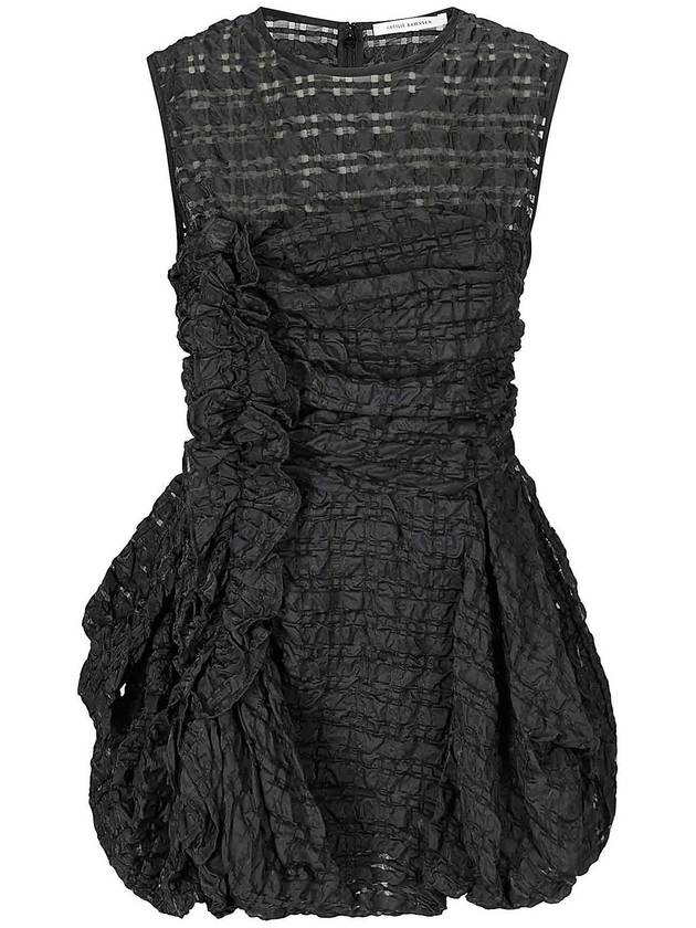 Cecilie Bahnsen Gianna Top Check Seersucker Black