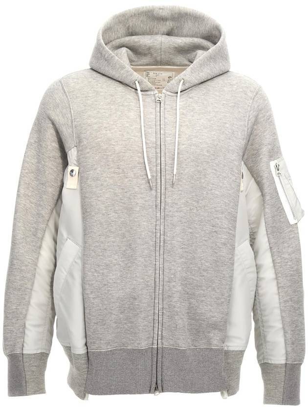 24 F W 사카이 맨투맨 WITH 나일론 트윌 후드 SCM219381 B0031194682