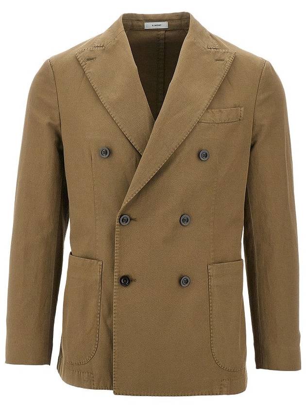 BOGLIOLI Twill double-breasted tailored jacket