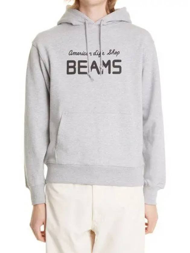 빔즈플러스 코튼 로고 후디 후드티 헤더 그레이 2453534