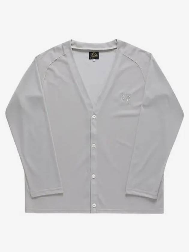니들스 브이넥 폴리 메쉬 가디건 그레이 Needles V Neck Poly Mesh Cardigan Grey