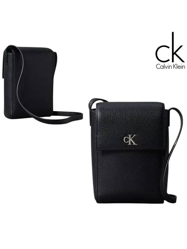 캘빈클라인 가방 여성 미니멀 폰 크로스바디백 블랙