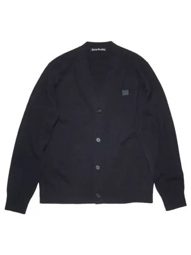 아크네 스튜디오 케베 페이스 브이넥 가디건 블랙 Acne Studios Keve Face V Neck Cardigan Black