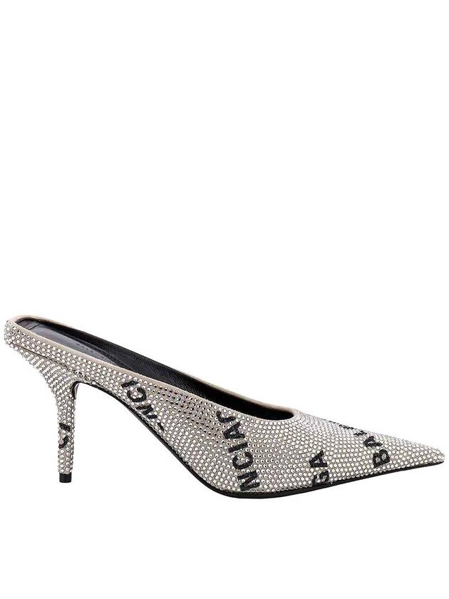 Balenciaga Suede mule with all-over rhinestones