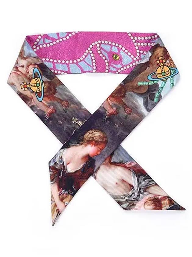 비비안 웨스트우드 러브 레이스 부셰 트윌리 실크 스카프