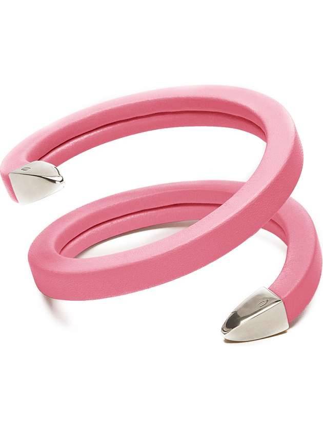 보테가베네타 스파이럴 메탈 커프 팔찌 핑크