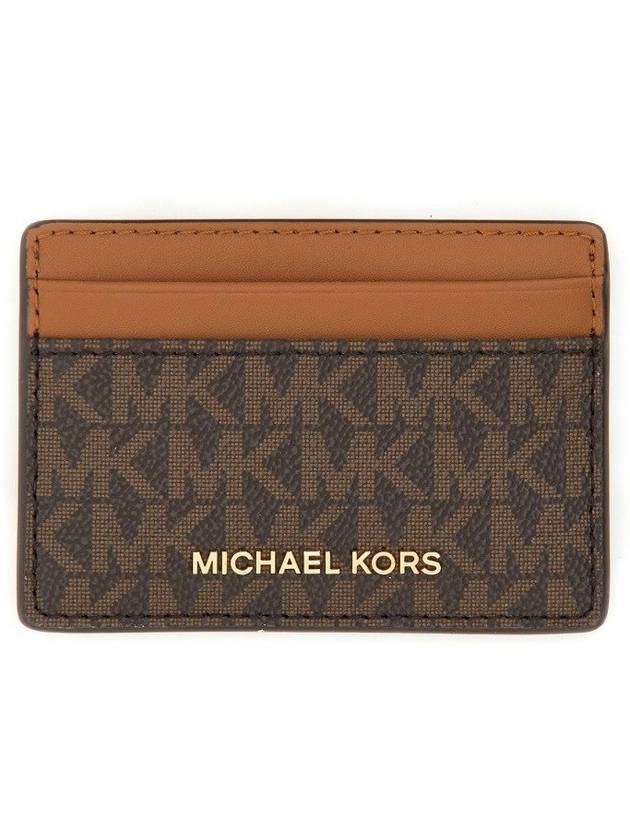 Michael Michael Kors 제트 세트 모노그램 로고 레터링 카드홀더