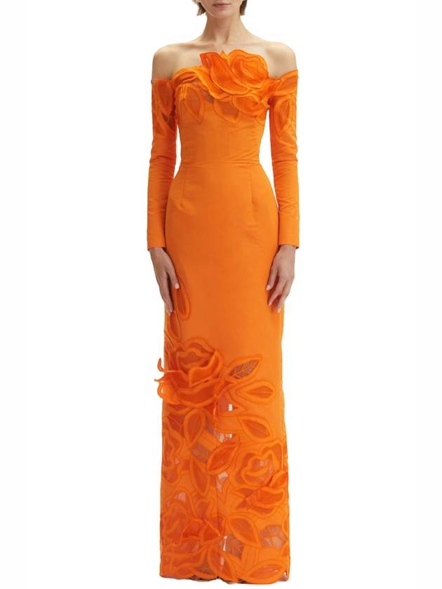 THREADWORK CUT OUT ROSES GOWN
