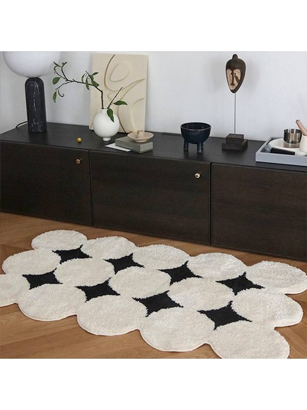 포유매트 모던 다이아몬드 포인트 극세사 발매트 70X100