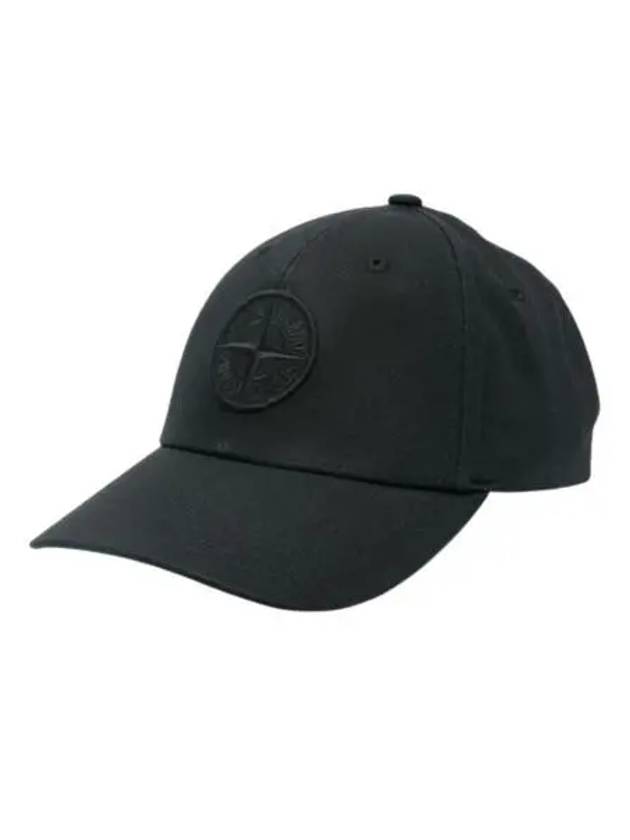 스톤 아일랜드 99661 코튼 렙 6 패널 캡 블랙 24FW Stone Island 99661 Cotton Rep 6 Panel Cap Black 24FW