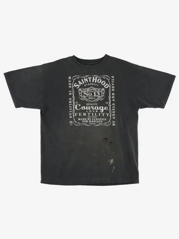 네이버후드 x 세인트 마이클 STHD 헤븐 헬 티셔츠 빈티지 블랙 Neighborhood x Saint Mxxxxxx STHD Heaven Hell T Shirt Vintage Black