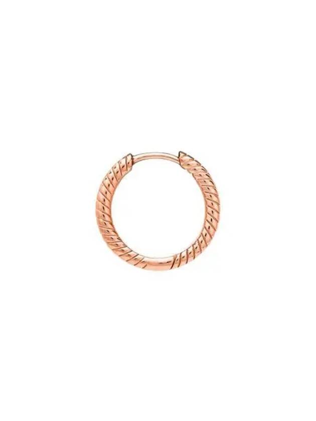 W 판도라 모멘트 스몰 참 후프 이어링 로즈 골드 플래팅 W Pandora Moments Small Charm Hoop Earrings Rose Gold Plated