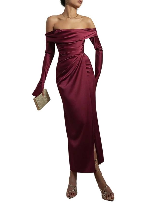 LARA SATIN MIDI DRESS