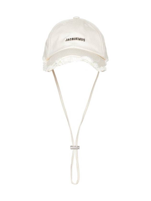 Jacquemus 디스트레스드 이펙트 로고 플라크 베이스볼 캡