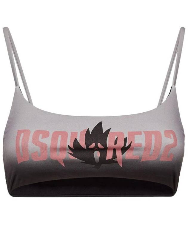 디스퀘어드2 여성 로고 프린트 비키니 탑