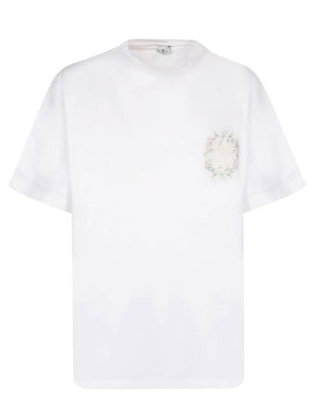 에트로 코튼 저지 반팔 티셔츠 화이트