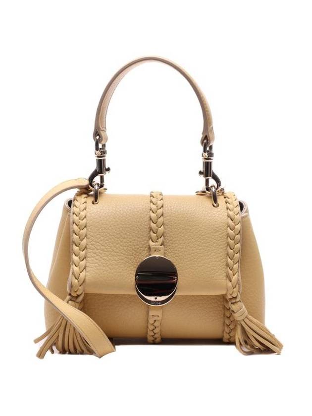 끌로에 페넬로페 미니 그레인 레더 숄더 백 옐로우