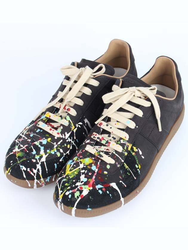 메종 마르지엘라 독일군 페인팅 스니커즈 블랙 41 260