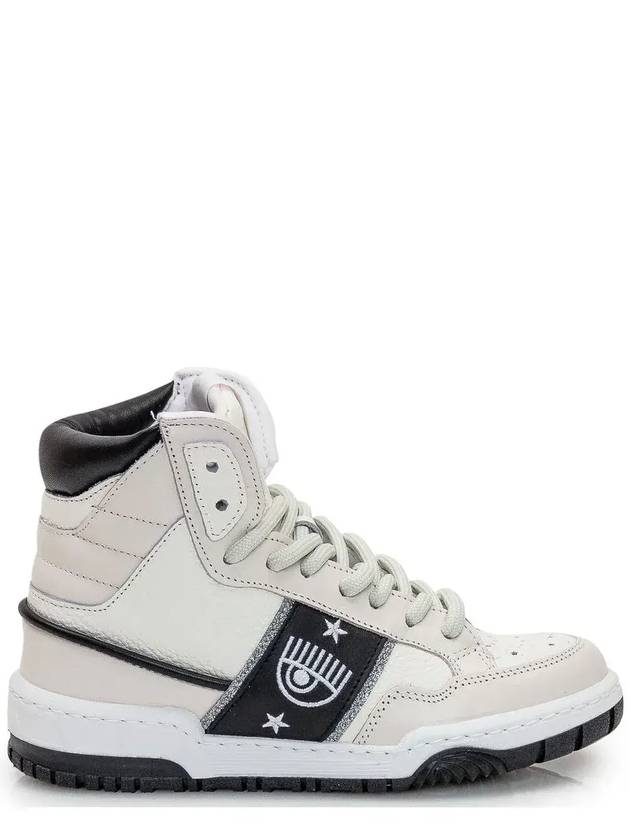 Chiara Ferragni 하이탑 레이스업 스니커즈 CF3212_034WHITEBLACK