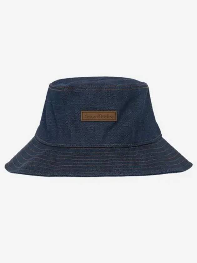 아크네 스튜디오 로고 패치 데님 버킷햇 인디고 블루 Acne Studios Logo Patch Denim Bucket Hat Indigo Blue