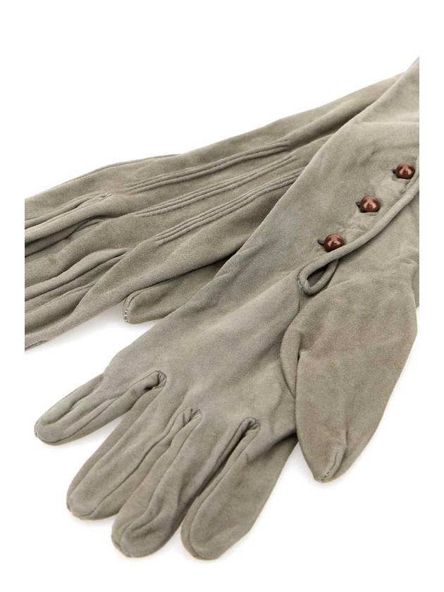 手袋 PRADA LIGH GREY SUEDE LONG GLOVES 발란|BALAAN
