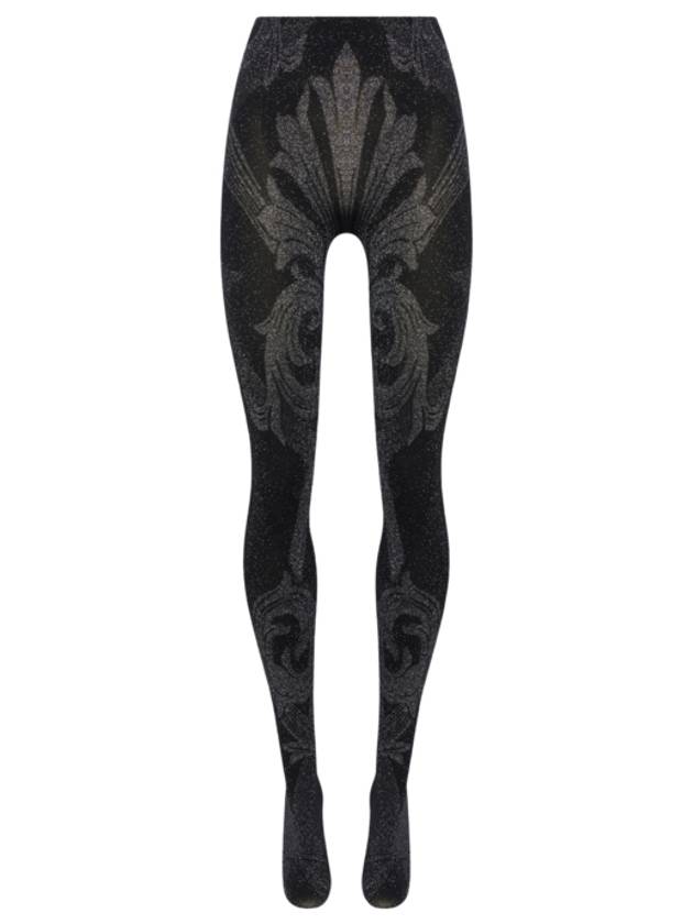 Etro Metallic Jacquard Tights Woman