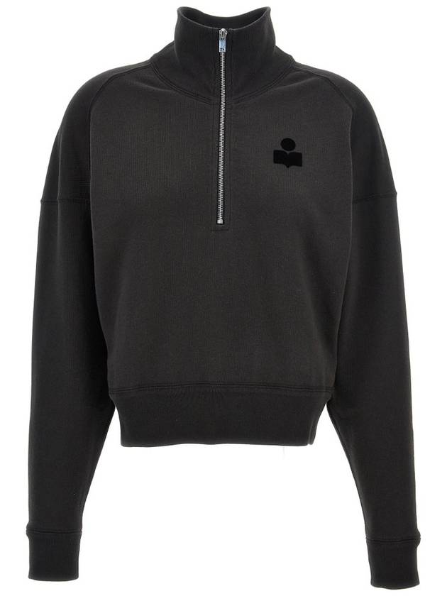 Isabel Marant Etoile Ross 로고 플록 집업 스웨트셔츠