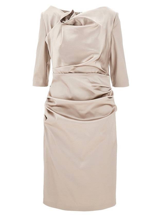 TALBOT RUNHOF Duchesse satin draped dress