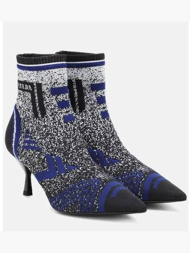 프라다 스트레치 니트 앵클 부츠