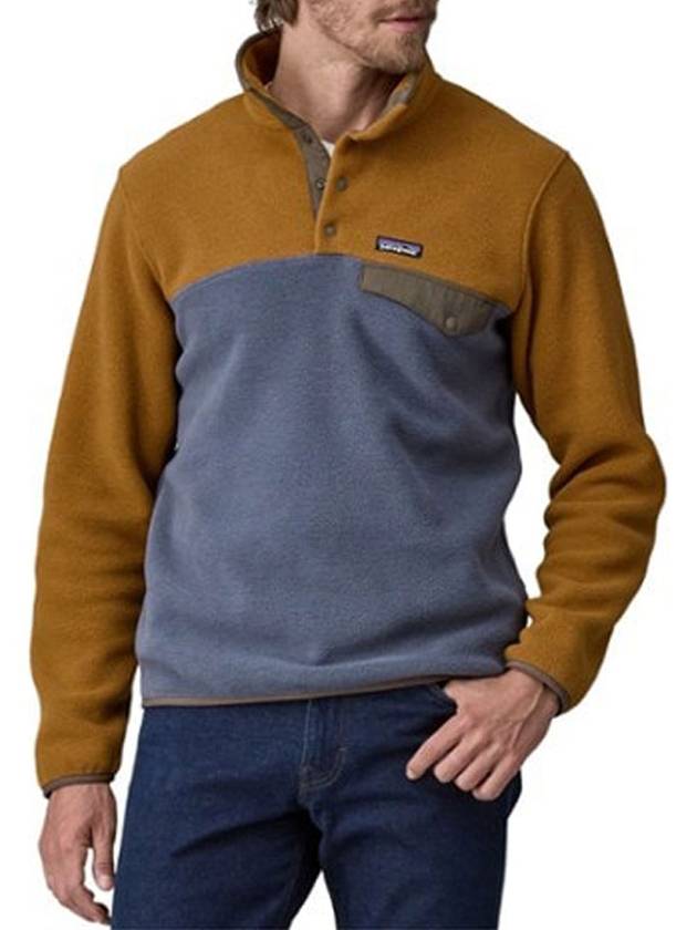 파타고니아 남성 신칠라 스냅티 플리스 풀오버 상의 Shelter Brown