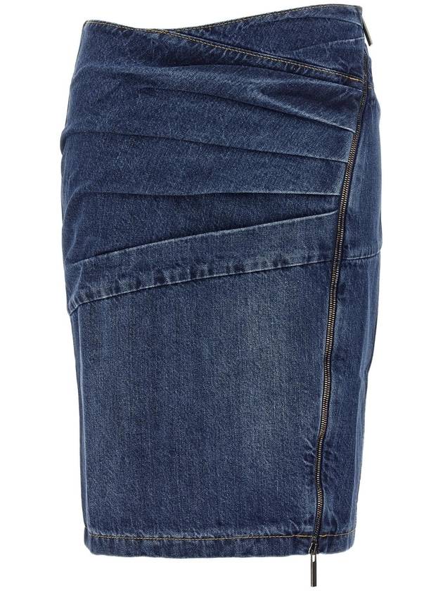 넨시 도자카 미디 스커트 NDSS25DEN025BLUEWASH