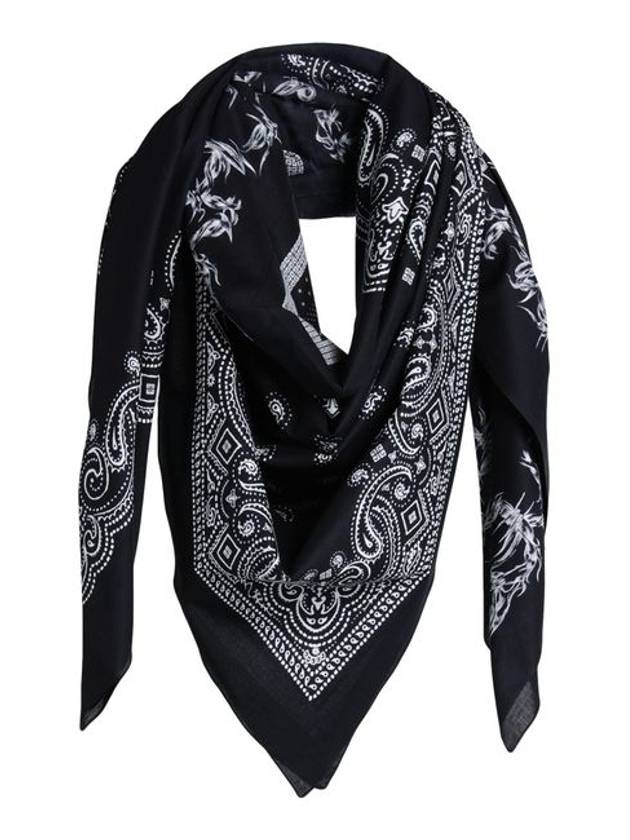 Givenchy paisley Black Print Scarf 지방시