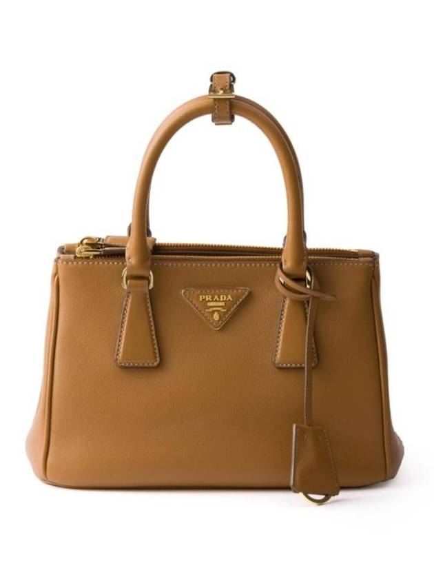 프라다 스몰 갤러리아 레더 토트 백 카라멜