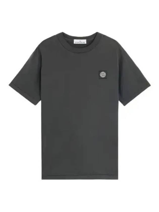 스톤 아일랜드 24113 60 2 코튼 저지 슬림핏 숏슬리브 티셔츠 리드 그레이 24FW Stone Island 24113 60 2 Cotton Jersey Slim Fit Short Sleeve T Shirt Lead Grey 24FW