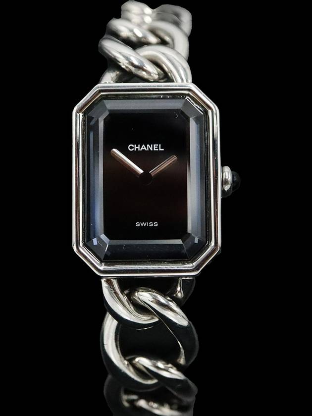 Chanel 샤넬 H7019 스틸 블랙 쿼츠 프리미에르 구르메트 체인 여성 시계