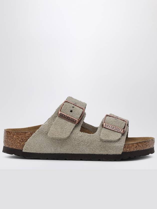 Birkenstock Taupe suede Arizona slide