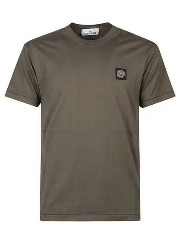 STONE ISLAND 로고 패치 반팔 티셔츠 S152100039 S0013 V0054