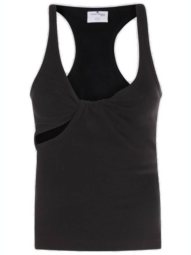 쿠레주 트위스트 90'S 리브 탱크 탑