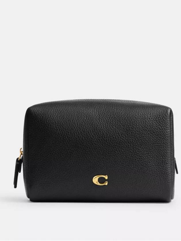 코치 에센셜 화장품 파우치 Brass Black